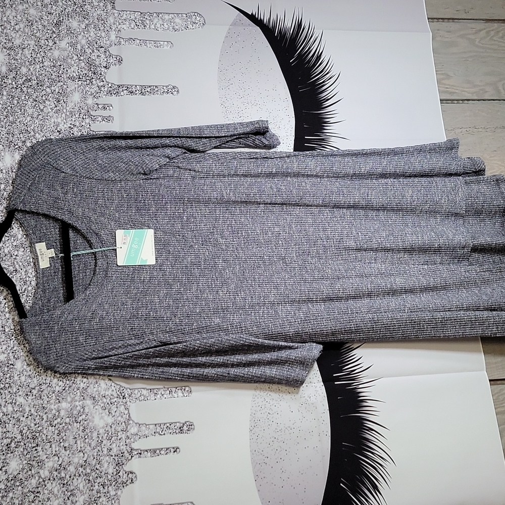 Womens 3/4 sleeve knit midi dress